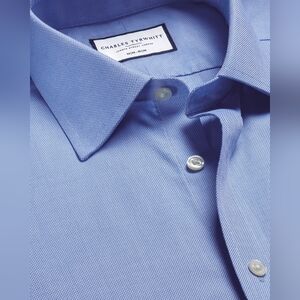 Charles Tyrwhitt Royal Oxford Dress Shirt In Ocean Blue